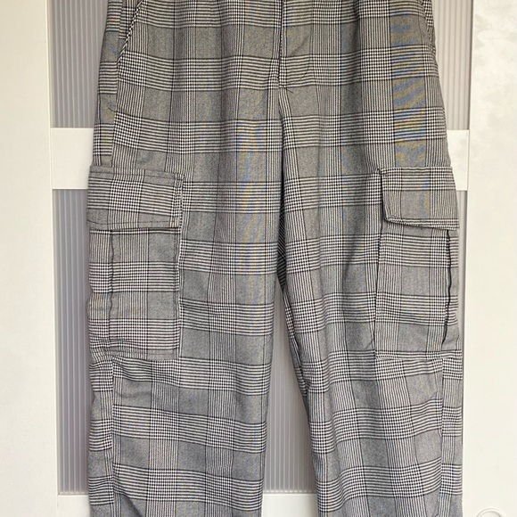 Gingham patterned joggers - Picture 2 of 8